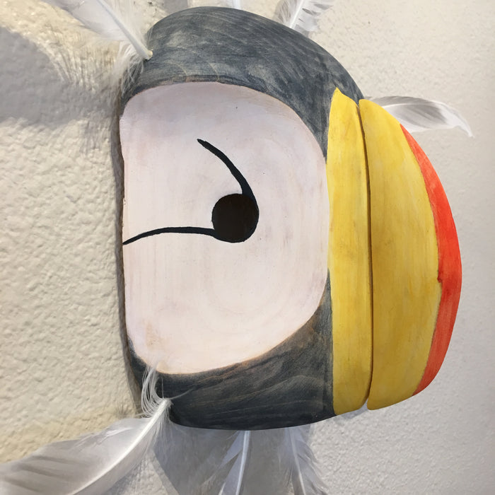 Horned Puffin Yup'ik Mask, by Jennifer Angaiak-Wood, Yup'ik Artist