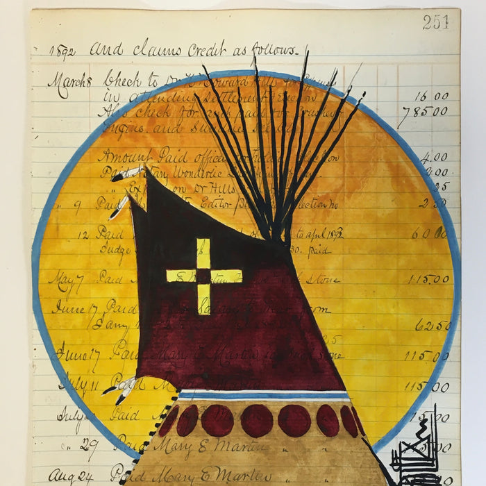 Sioux Plains Ledger Art, by Patrick Joel Pulliam
