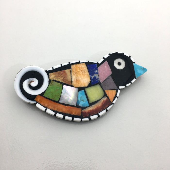 Beautiful Bird Pendant or Pin, by Mary Louise Tafoya