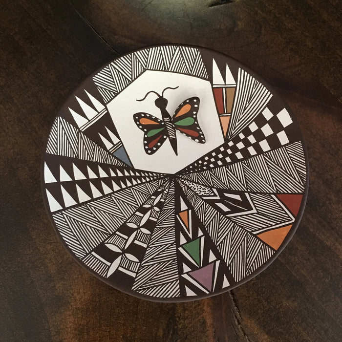Acoma Fine Line Butterfly Plate, by Carolyn Concho