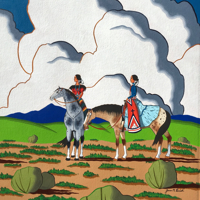 Navajo Artist, Jason Parrish, at Raven Makes Fine Native American ArtGallery