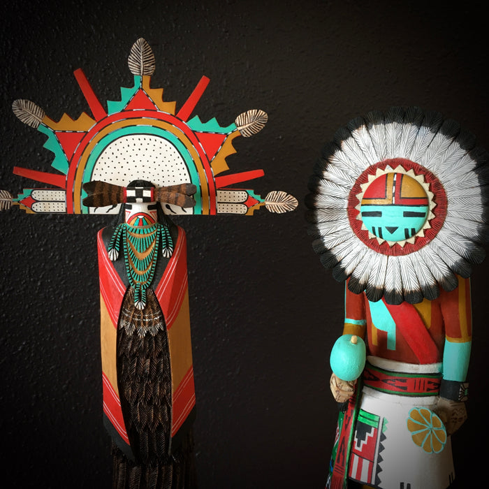 Kachina Dolls, Hopi Sculptures at Raven Makes Native American Art Gallery in Sisters, Oregon