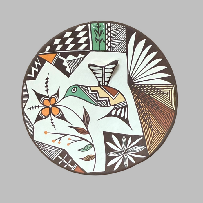 Acoma Fine Line Pottery Hummingbird Plate, by Carolyn Concho