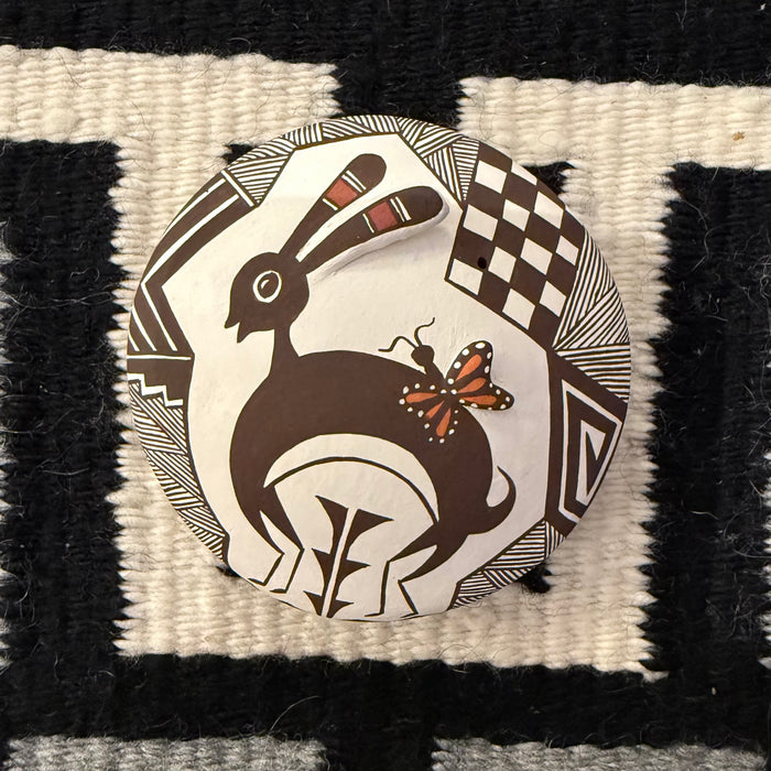 Rabbit and Butterfly Acoma Seed Pot, by Carolyn Concho