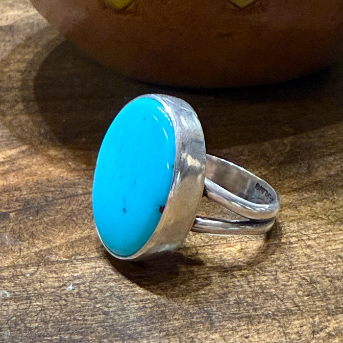 Royston Turquoise and Silver Ring, by Mary and Everett Teller