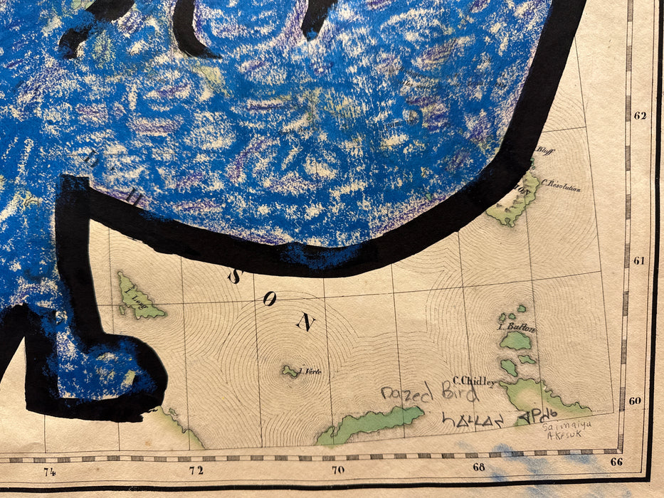Dazed Bird,  1827 Hudson Strait Map, by Saimaiya Akesuk