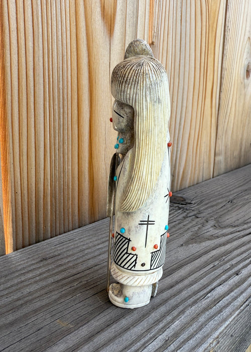 Zuni Warrior Maiden with Silver Shield, by Claudia Peina