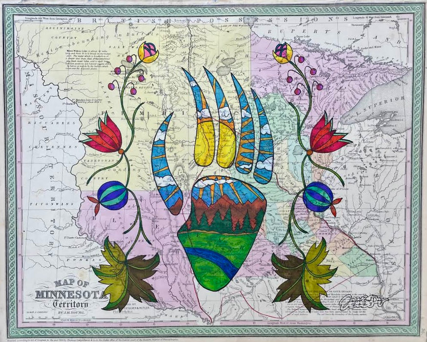 Bear Medicine, 1854 Minnesota Territory Map, by James 'Bud' Day