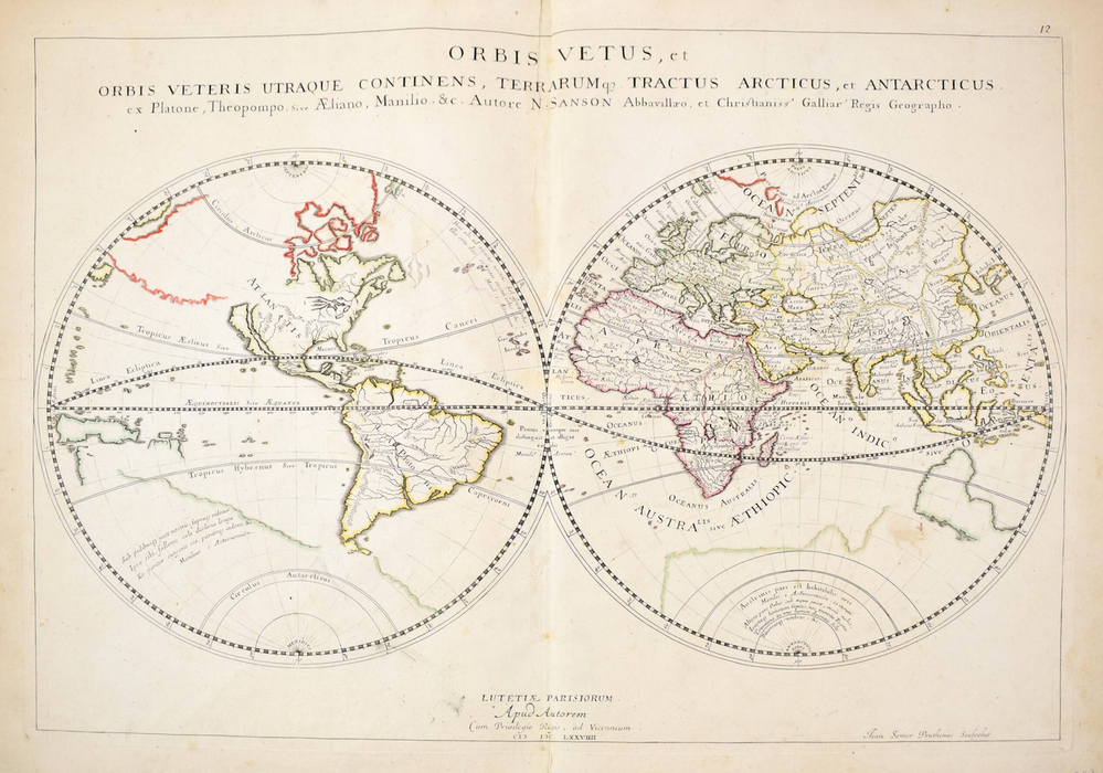 Buffalo Bull Chief, 1657 World Map, by Travis Blackbird