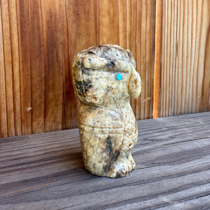 Big Owl Zuni Fetish, by Jonus Hustito