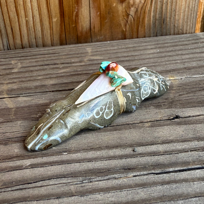 Purisima Stone Beaver Zuni Fetish, by Evalena Boone