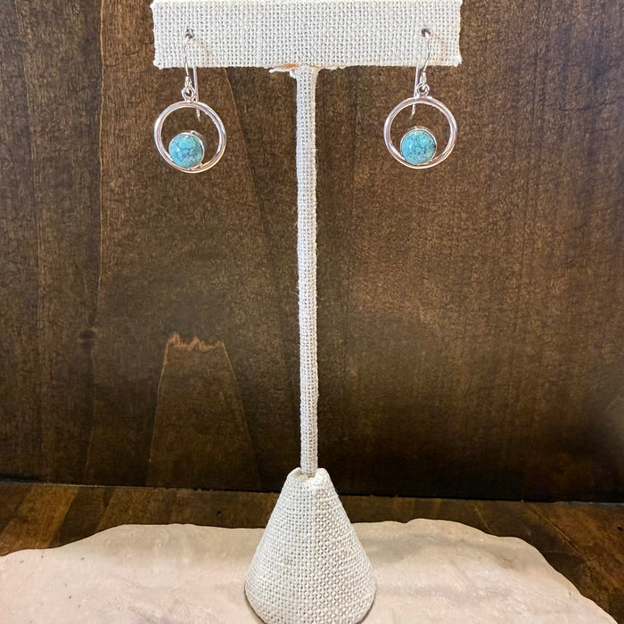 Cloud Mountain Turquoise Orbs Earrings, by Cathy Webster