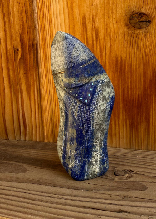 Dance of Life Blue Corn Maiden Zuni Fetish, by Todd Westika