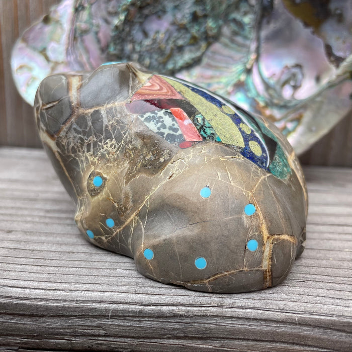 Zuni Frog Fetish, Septarian Nodule, by Jayne and Lynn Quam