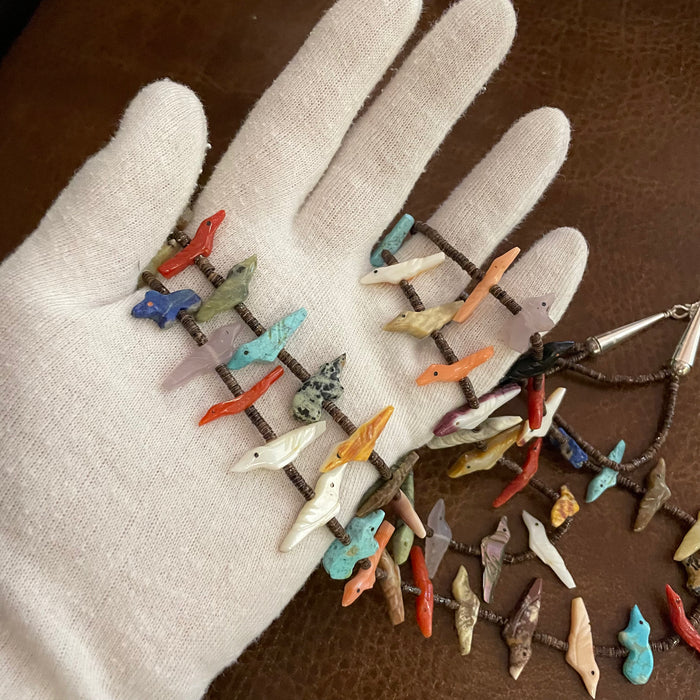 Bears and Birds Fetish Necklace, by Rosita Kaamasee