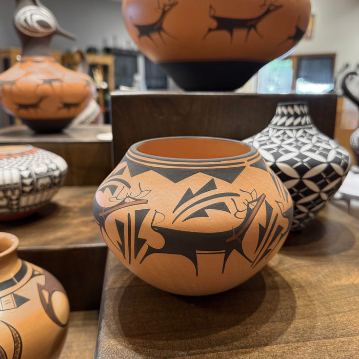Zuni Deer Pot, by Anderson Peynetsa