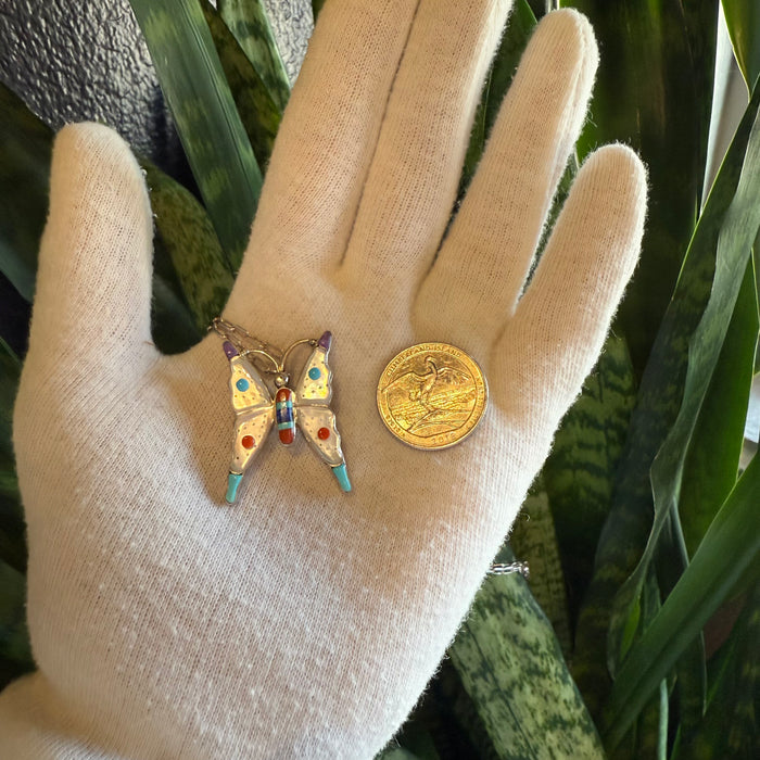 Zuni Butterfly Pin or Pendat, by Pascal Natewa