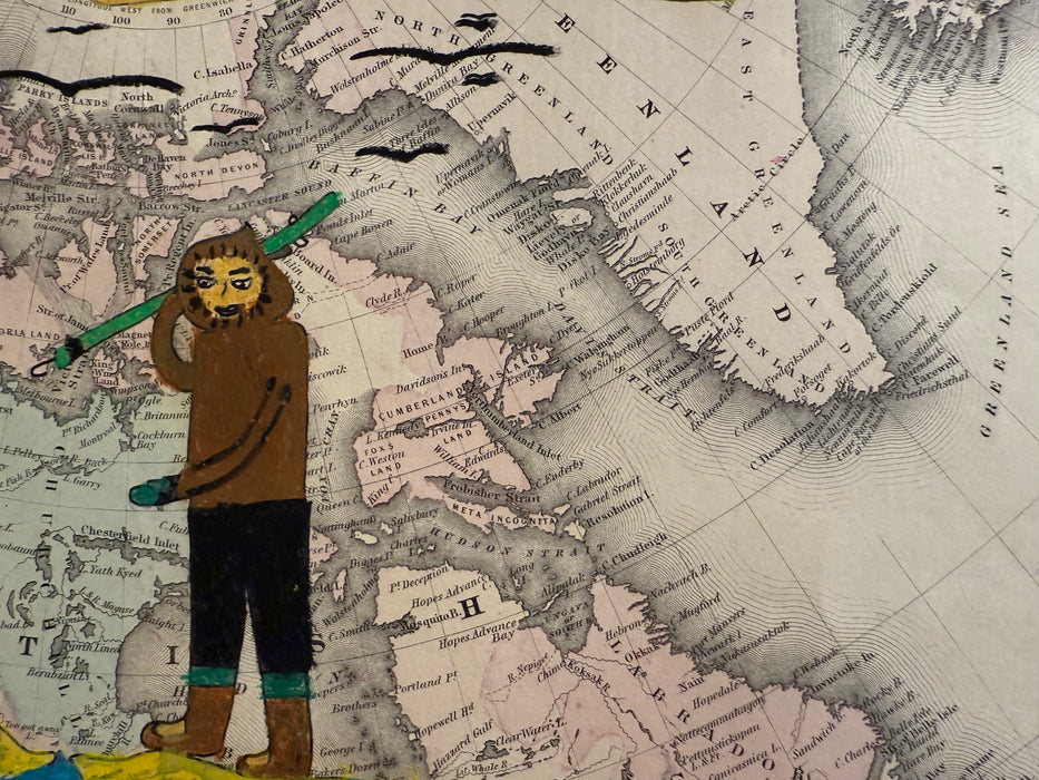 Father and Son Seal Hunt, 1857 Map, by Susie Sita Saila