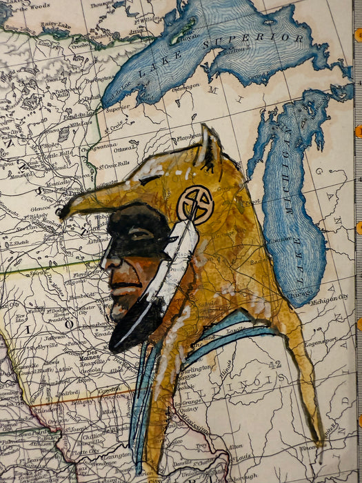 Indigenous People, 1880 Western States Map, by Douglas Yazzie