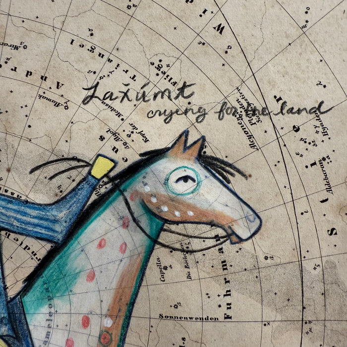 The One Who Cries For The Land, 1853 Celestial Map, by Cheryl Grunlose