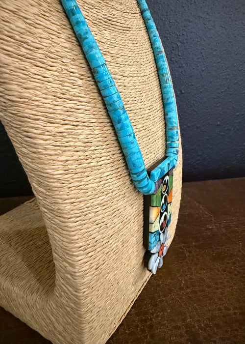 Blossom Nebula Inlay Necklace, by Mary L. Tafoya