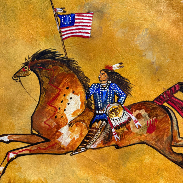 We Fought for the Union Hand Painted Drum, by Guillermo Chavez Rosette