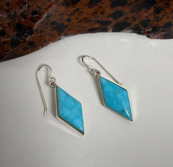 Sonoran Blue Silver and Turquoise Earrings, by Cathy Webster
