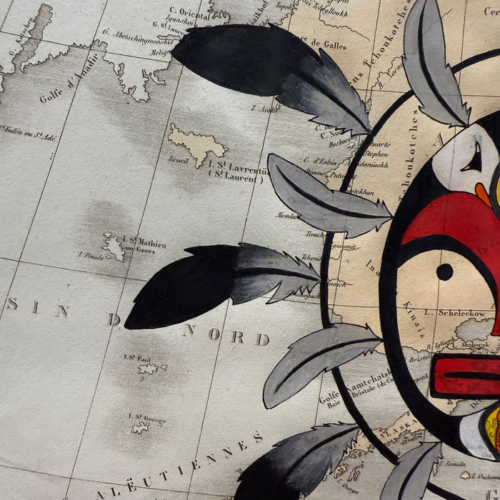 Duality, 1825 Alaska, Map, by Heather Johnston