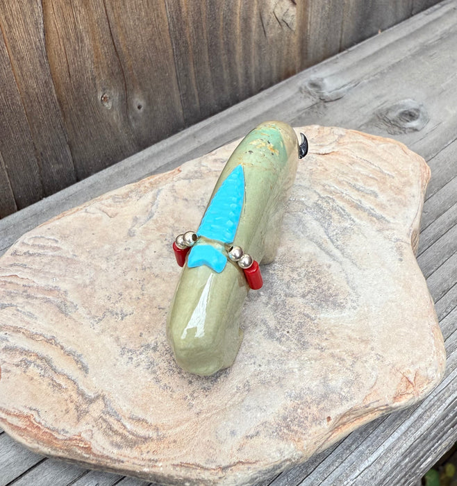 Turquoise Buffalo Zuni Fetish, by Todd Westika