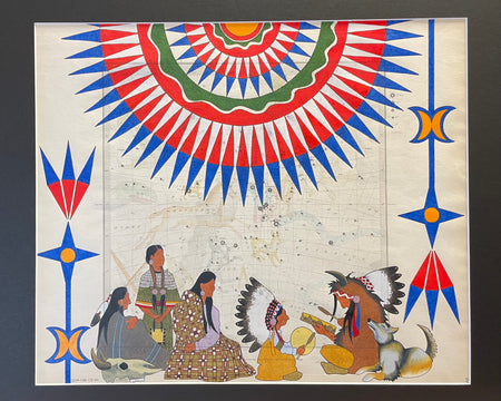 Ledger Art, Homelands Collection, Indigenous Decolonizing the Map