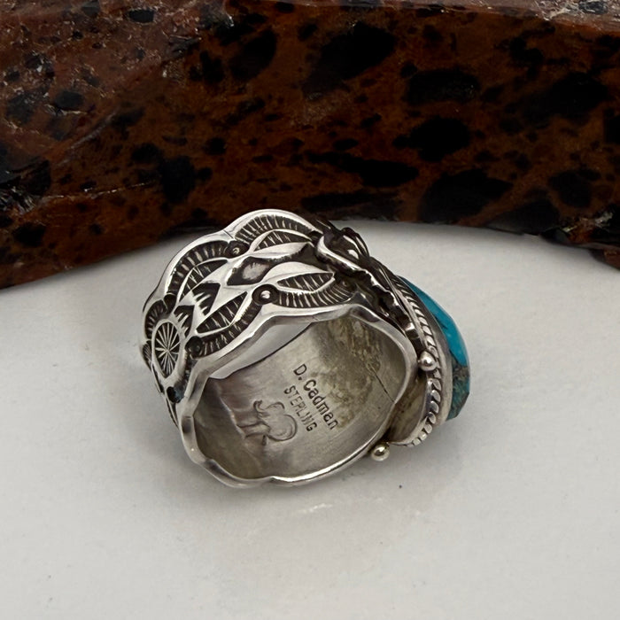 Old Style Navajo Turquoise Ring, by Darrell Cadman