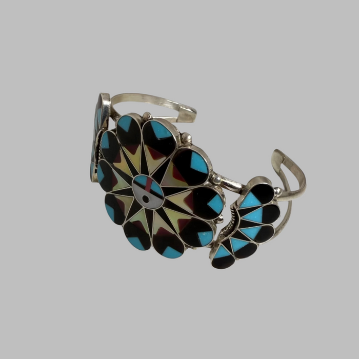 Dawa Sun Face Zuni Bracelet, by Delwin Gasper