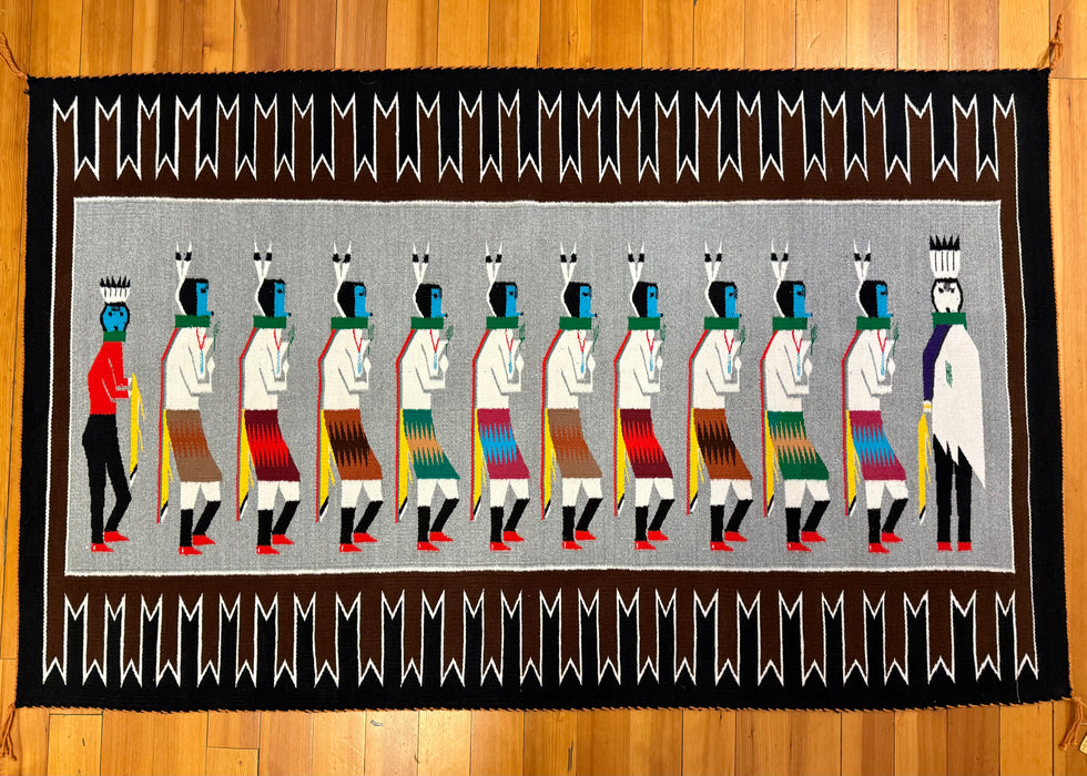 Yei Bi Chei Navajo Rug, Marie Peshlakai