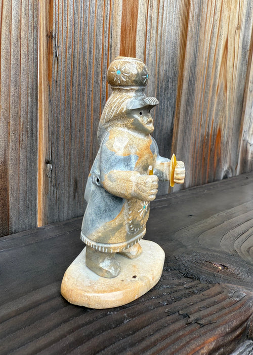 Zuni Olla Pot Maiden Carving by Enrike Leekya