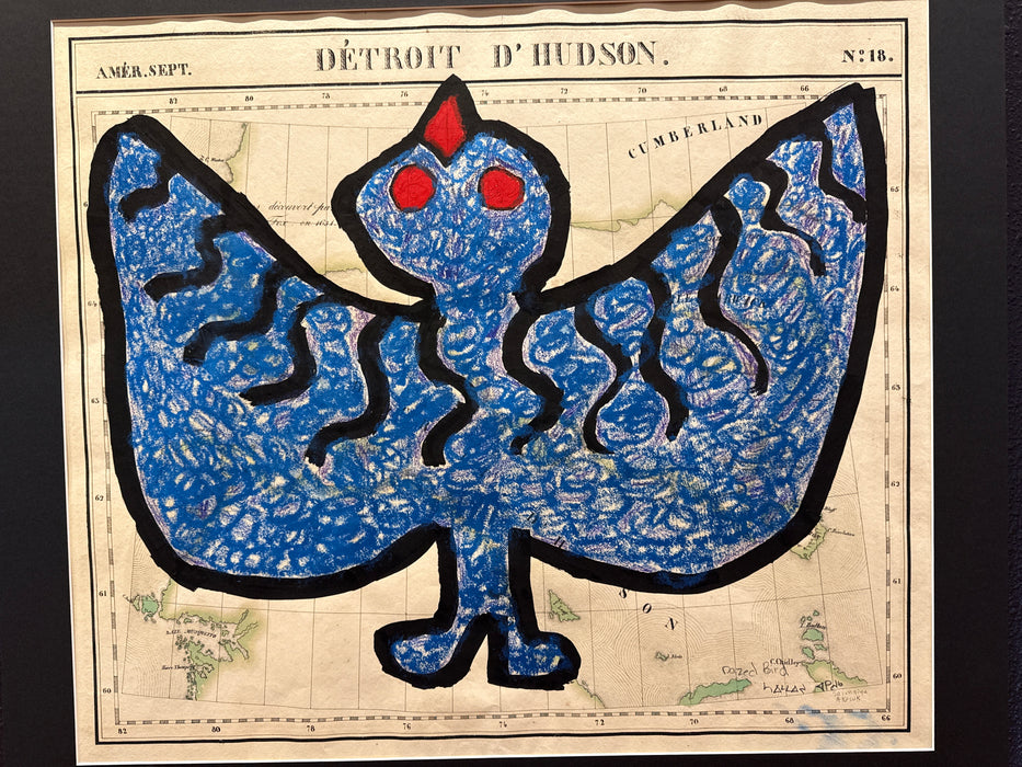 Dazed Bird,  1827 Hudson Strait Map, by Saimaiya Akesuk