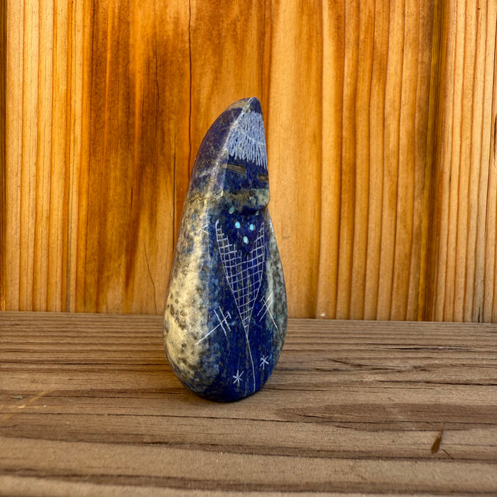 Blue Lapis Corn Maiden Zuni Fetish, by Todd Westika