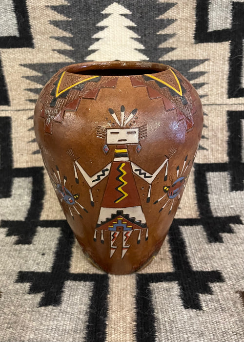 Navajo Pottery Jar, by Nancy Ann Chilly Yazzie and Jackson Yazzie