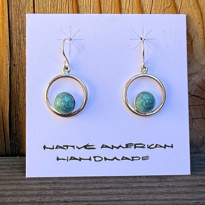 Cloud Mountain Turquoise Orbs Earrings, by Cathy Webster