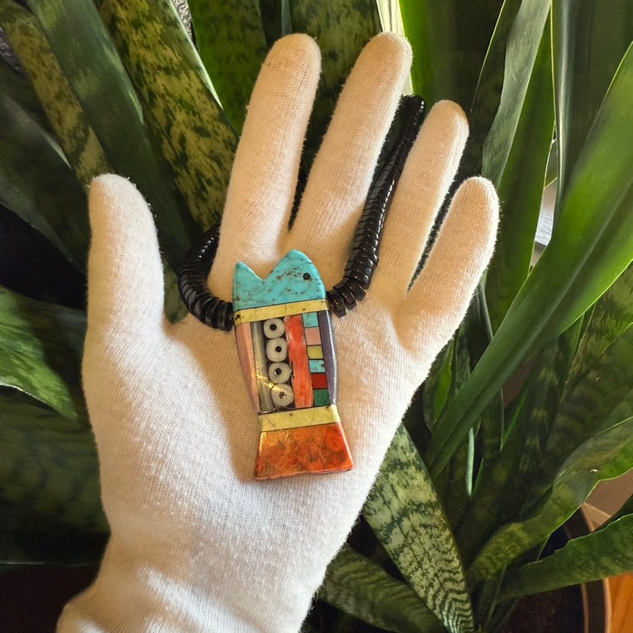 Lucky Fish Necklace, by Mary L. Tafoya
