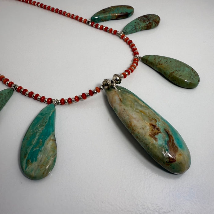 Corn Maidens Turquoise Necklace, by Todd Westika