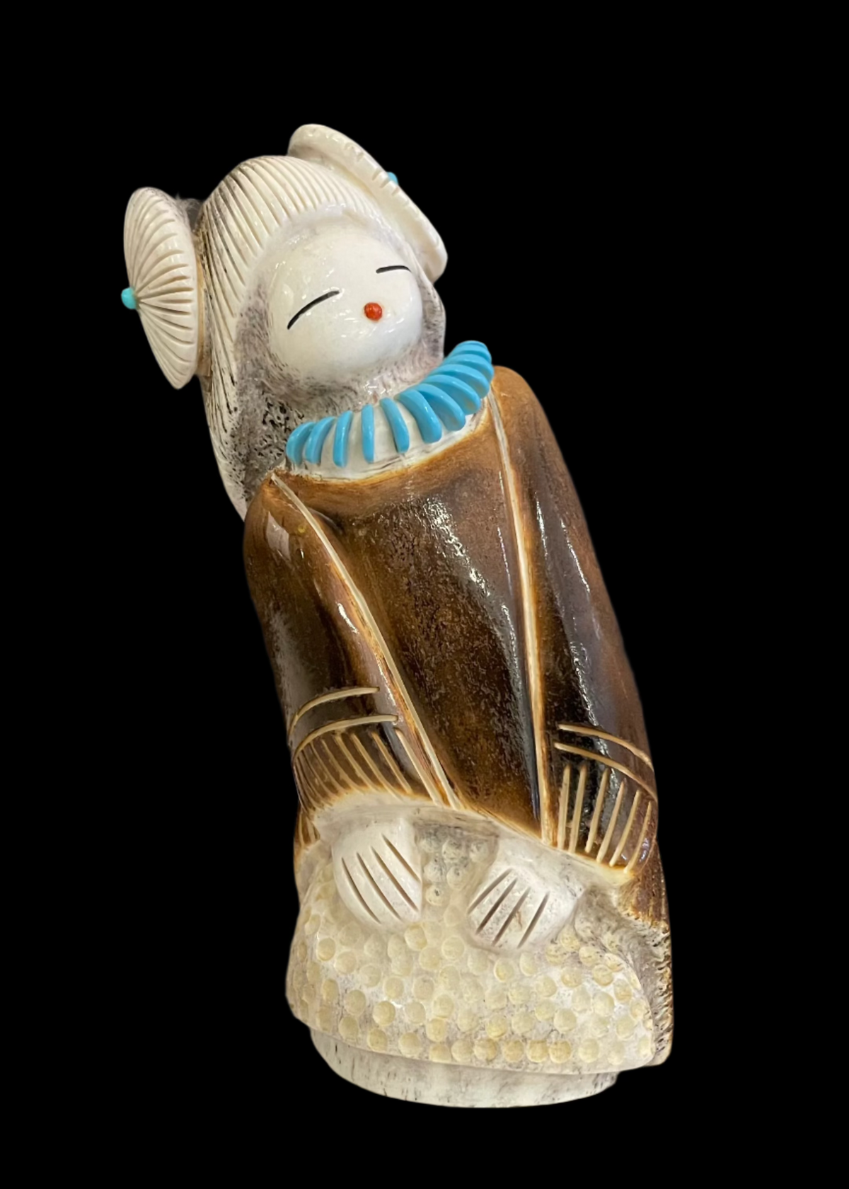 Corn Grinding Maiden, by Claudia Peina, Zuni– Raven Makes Gallery