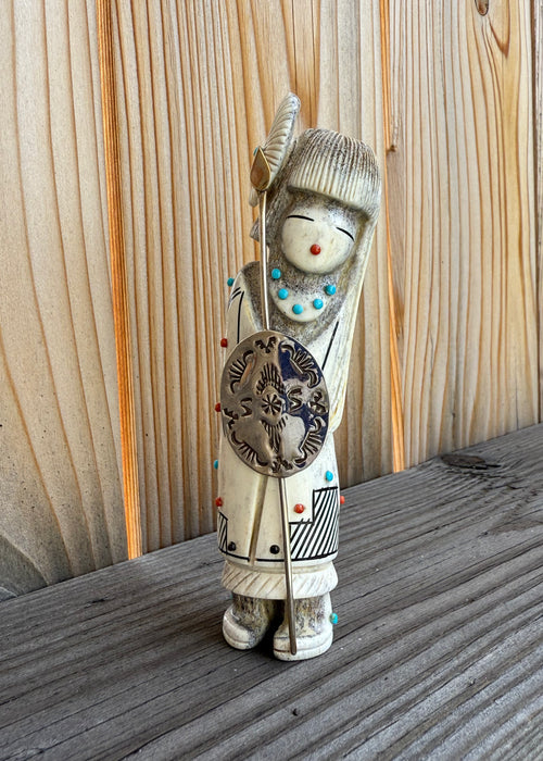 Zuni Warrior Maiden with Silver Shield, by Claudia Peina