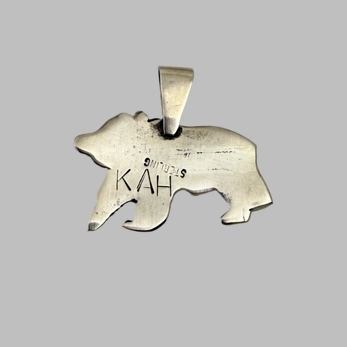 Little Bear Hopi Silver Pendant, by Kana Honanie