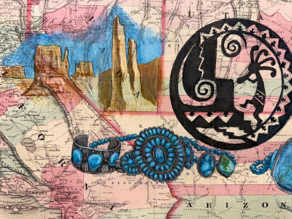 Dinaytah (Navajo Lands) 1864 Map of the Southwest, by Shawn Kee