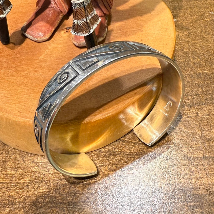 Silver Overlay Hopi Bracelet, by Steward Dacawyma