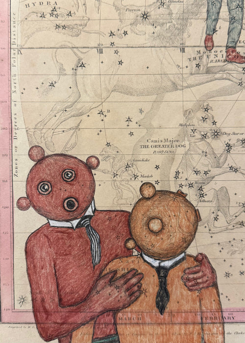 Bright Teeth and The Great Bear, 1856 Celestial Map, by Julia Arriola