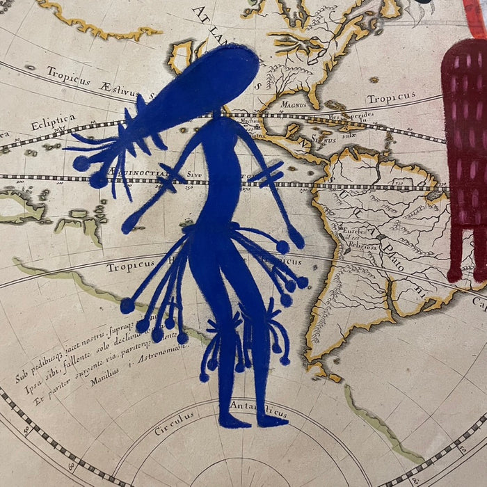 Little Spirits, 1679 World Map, by Trinta Bundamurra