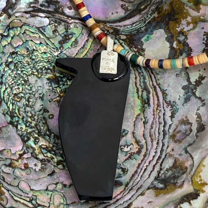 Hummingbird on Heishi Necklace, by Mary L. Tafoya