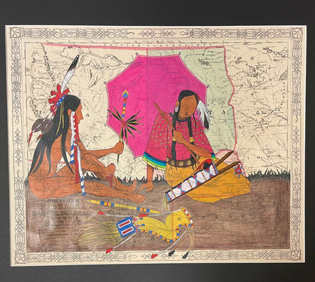 Ledger Art, Homelands Collection, Indigenous Decolonizing the Map
