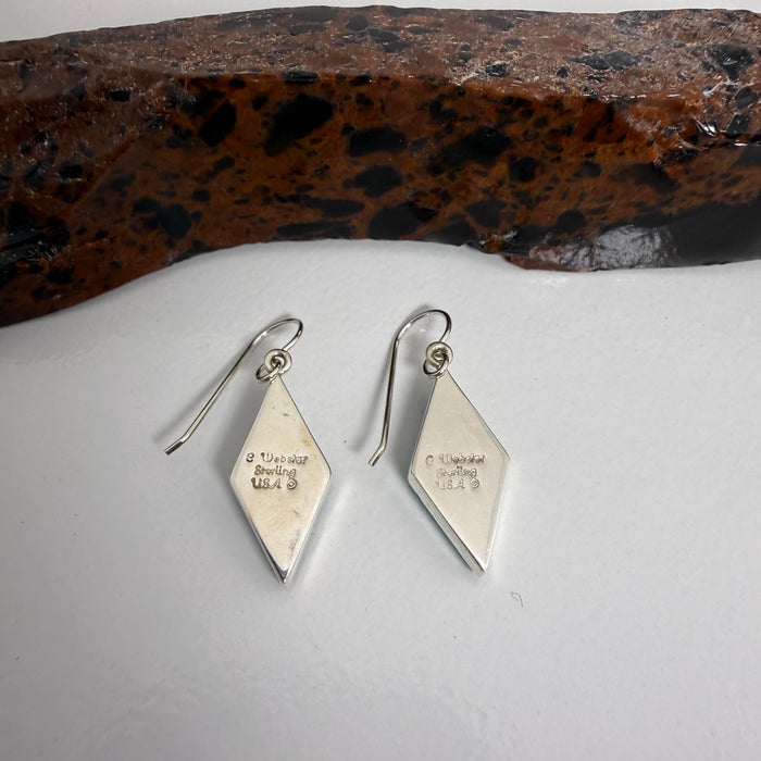 Sonoran Blue Silver and Turquoise Earrings, by Cathy Webster